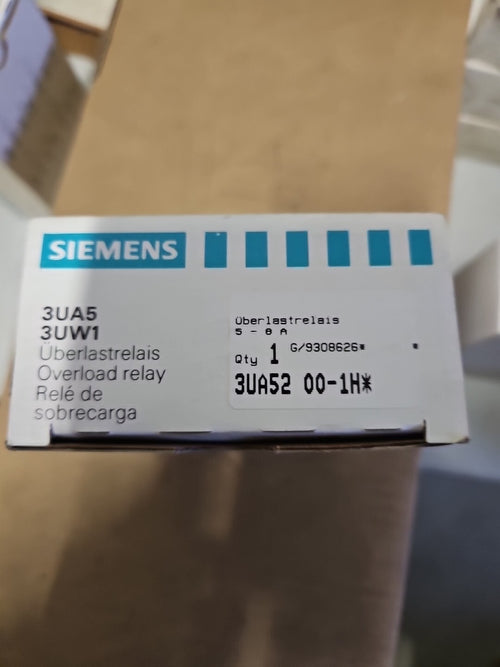 1 x Siemens Überlastrelais 3UA5200-1H 3UA52 00-1H Relais Overload relay 5-8A New