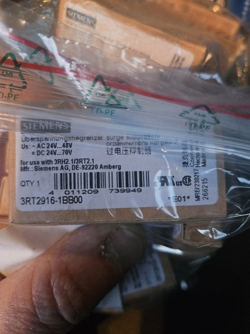 10 x Siemens Überspannungsbegrenzer 3RT2916-1BB00 Varistor, for 3RT2 New Neu/Ovp