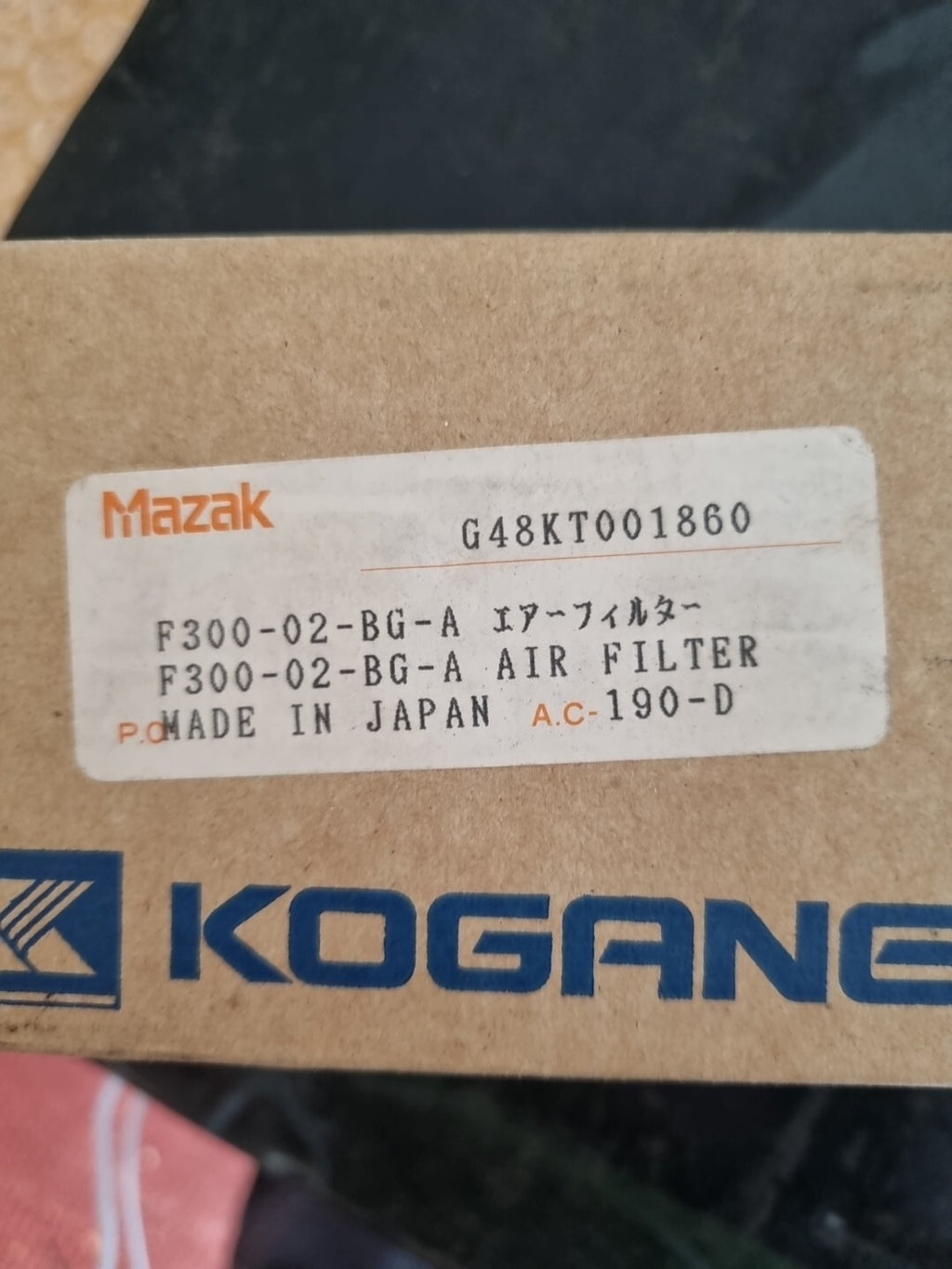 KOGANEI Mazak Air Mist Filter F300-A-2, brandnew in package neu/ovp, NOS