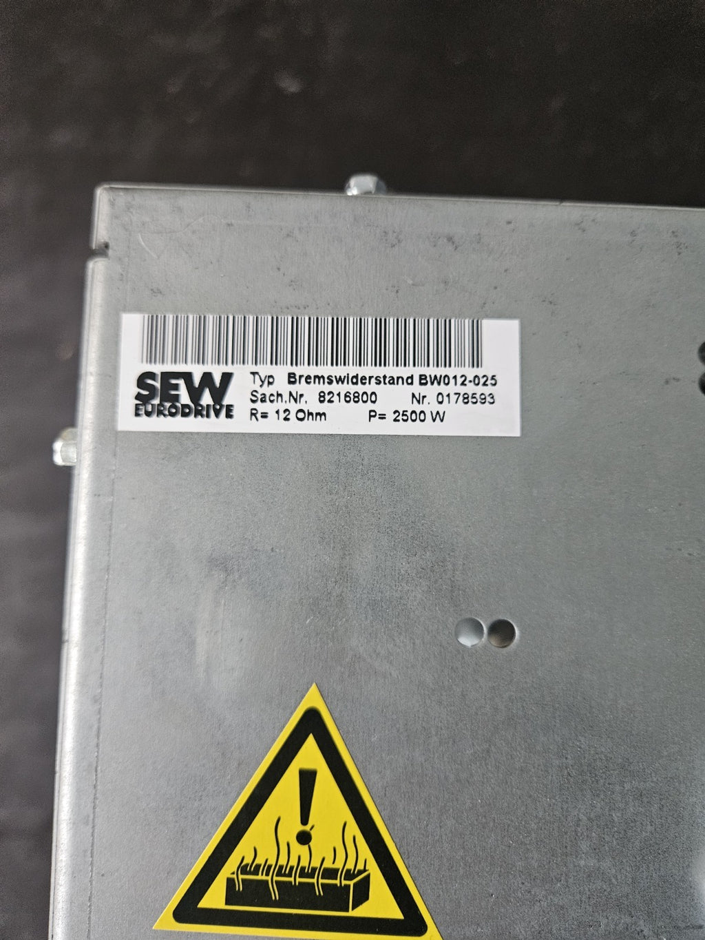 SEW BW012-025 8216800, 2.5kW Breake Resistance, BW012-025 8216800, 0178593 NEW