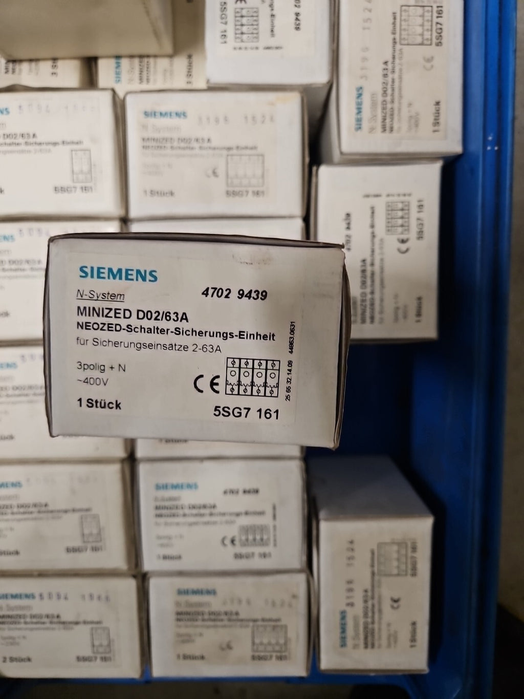 1 x Minized D02/63A, new in Box Siemens 5SG7-161 / 5SG7161 63A Neu/ovp