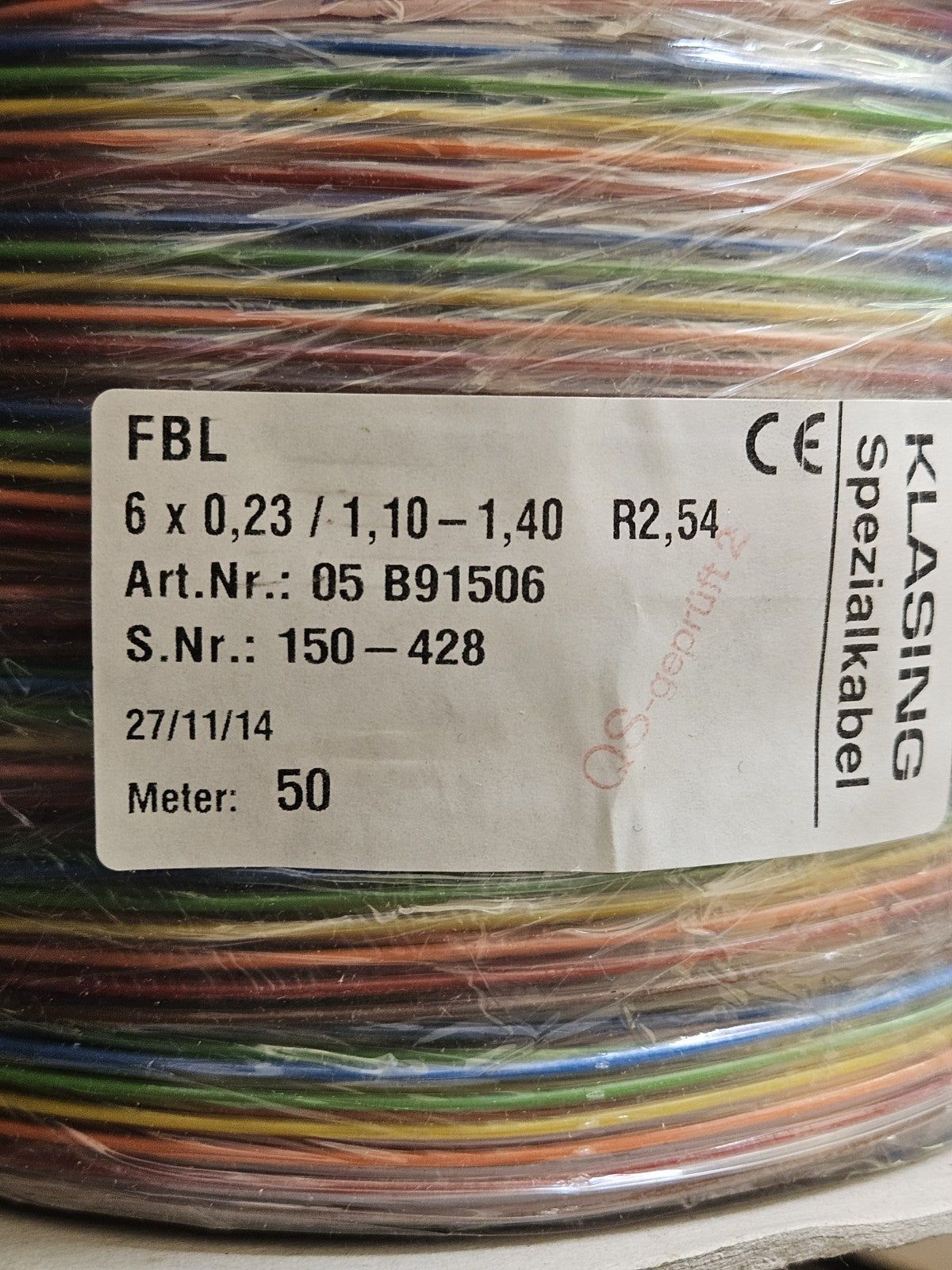 Klasing Spezialkabel FBL 6x0,23 / 1,10-1,40 Flachbandleitung Steuerleitung 50m