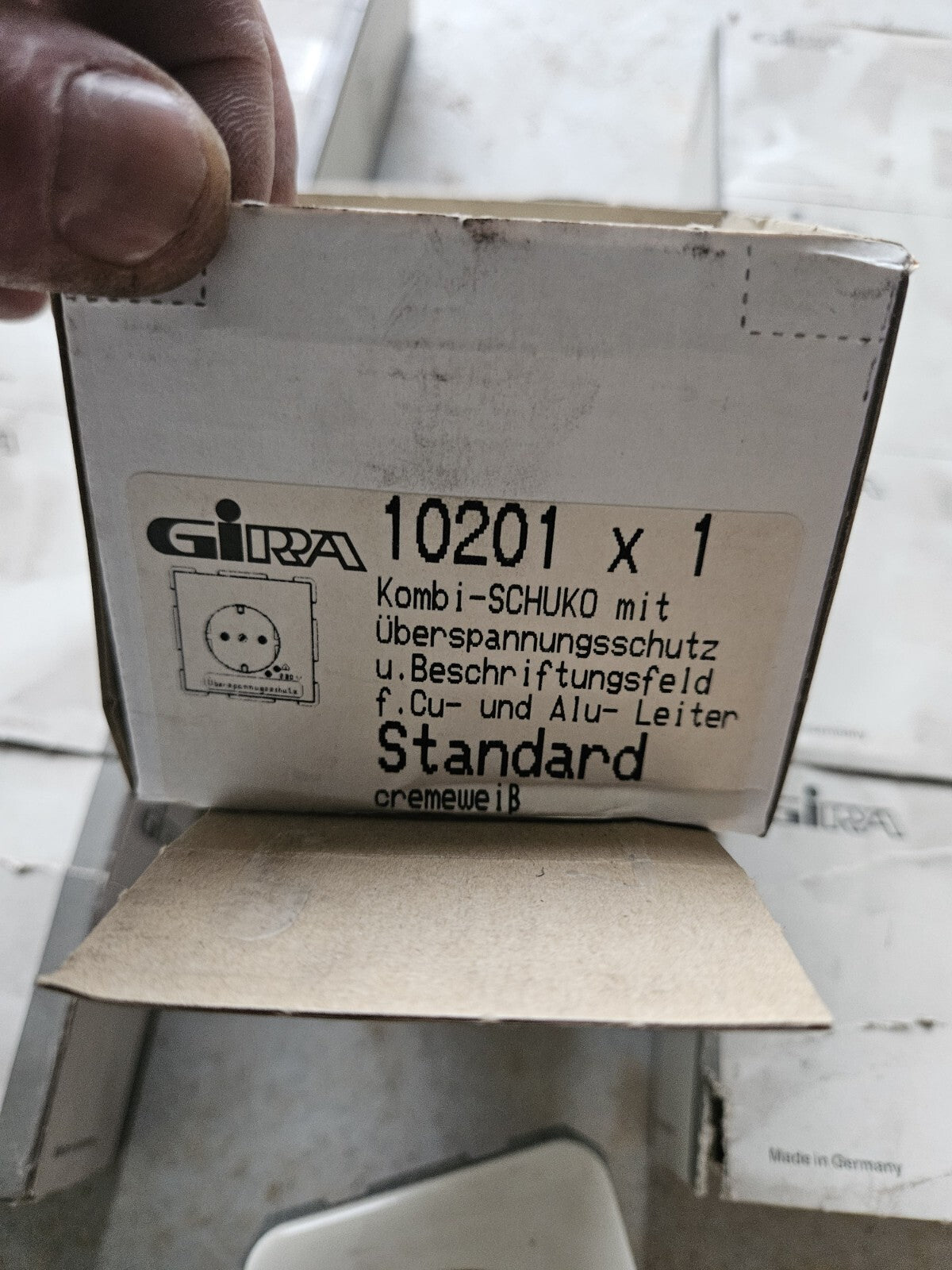 Gira 045127/10201 SCHUKO-Steckd. ÜSS + BSF System 55 Reinweiß Neu/ovp NOS