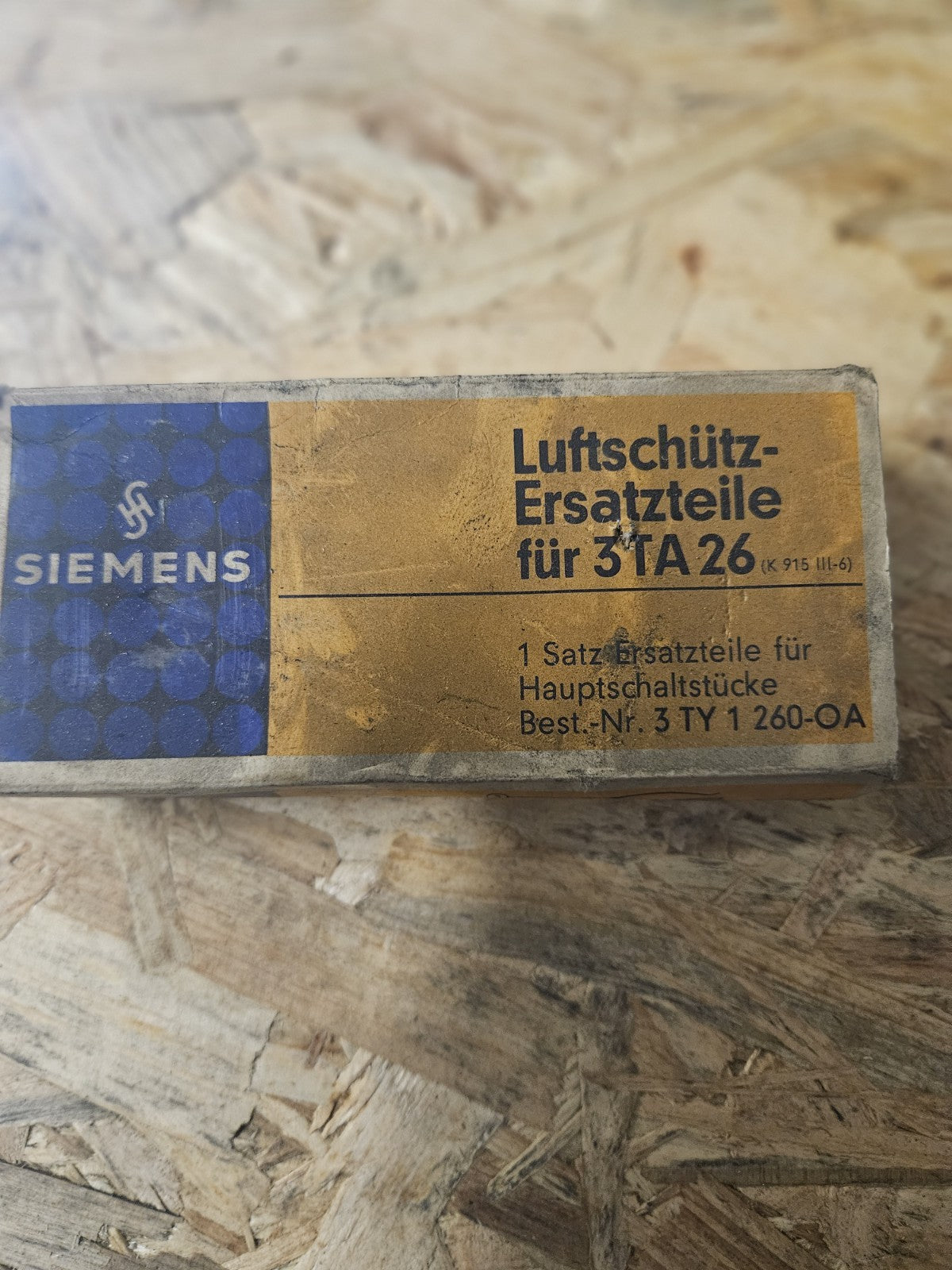 1 Satz Siemens Luftschütz-Ersatzteile für 3TA26,  3TY1260-OA, 3 TY 1 260-OA, NEU