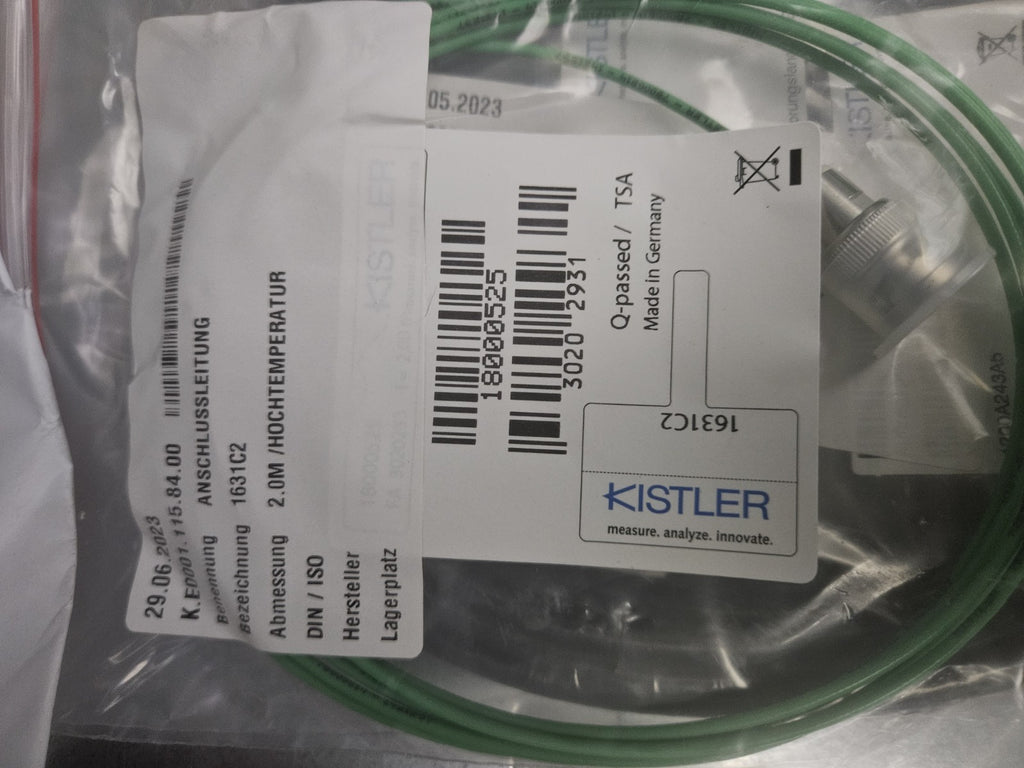 Kistler Verbindungskabel 1631C2 connecting cable Kabellänge 2m 18000525, New Neu