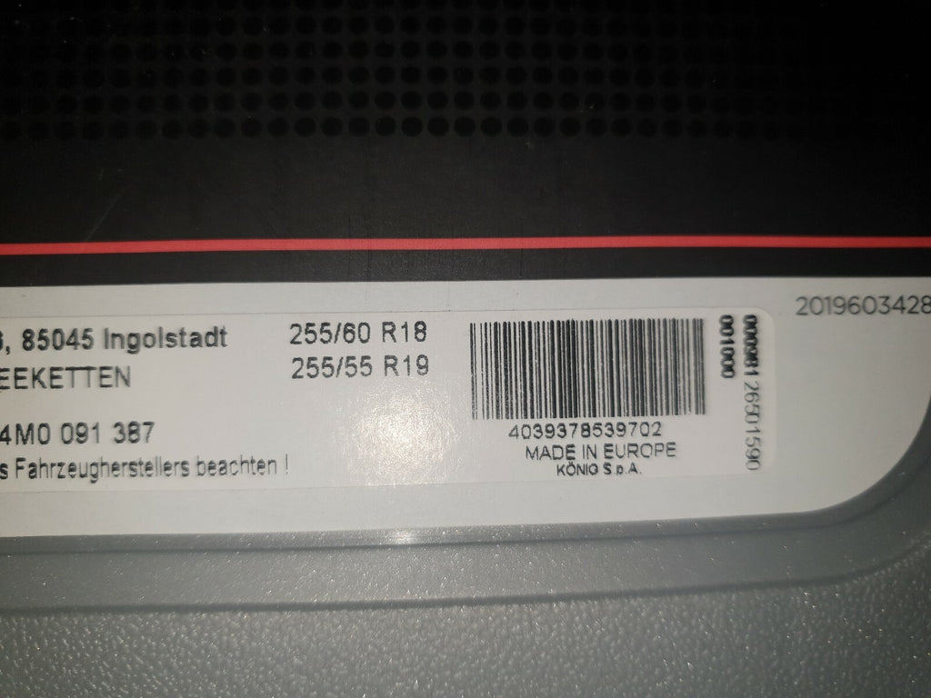 Org.AUDI Schneeketten 255/60 R18 und 255/55 R19, Neu und ovp, Art.4M0091387