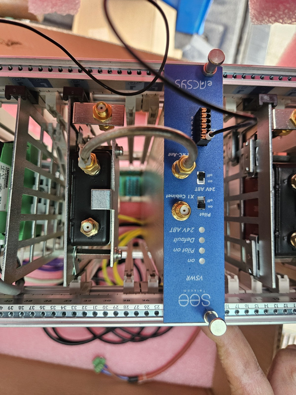 SEE Telecom eACSYS 3U Optical Subrack K000000003015 with EMS VSWR & Dual PSU 