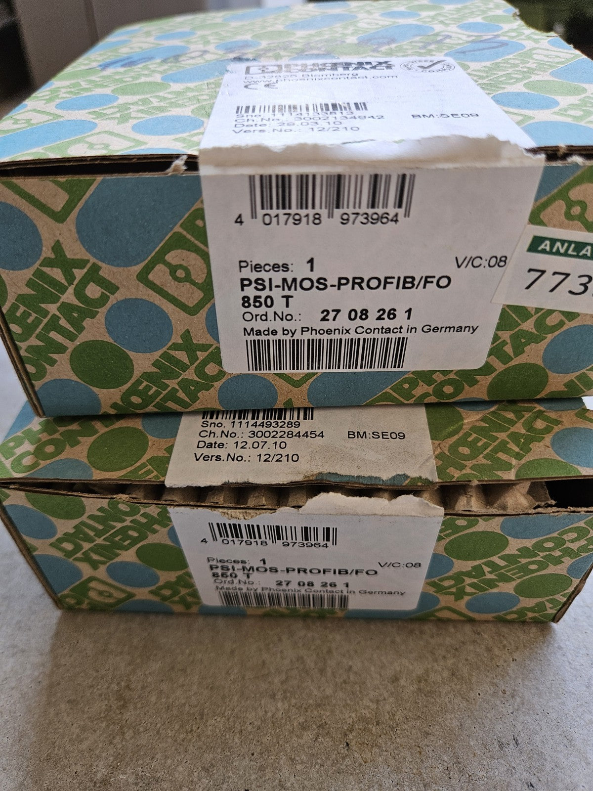1 x PHOENIX-CONTACT PSI-MOS-PROFIB/FO-850-T ID 2708261 LWL-UMSETZER Neu/ovp NOS