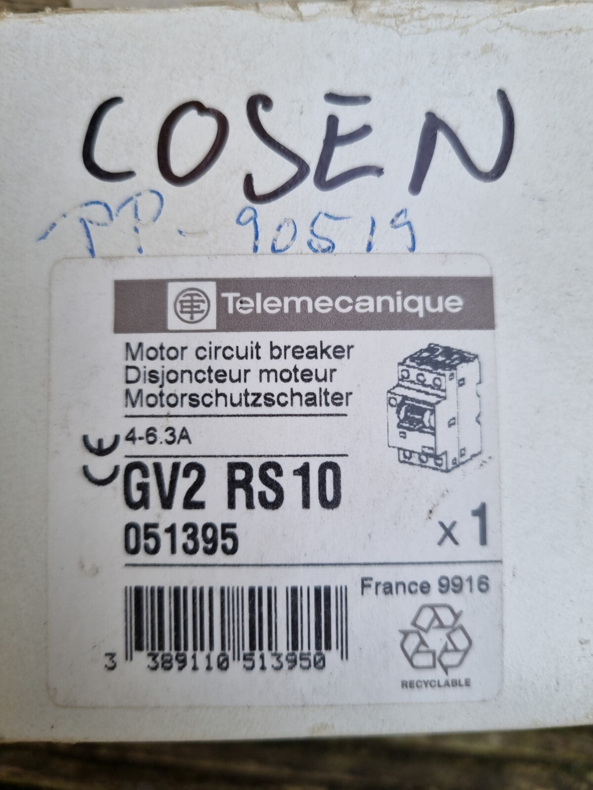 Telemecanique Schneider electric GV2 RS10 4-6,3 A new in box unused neu/ovp