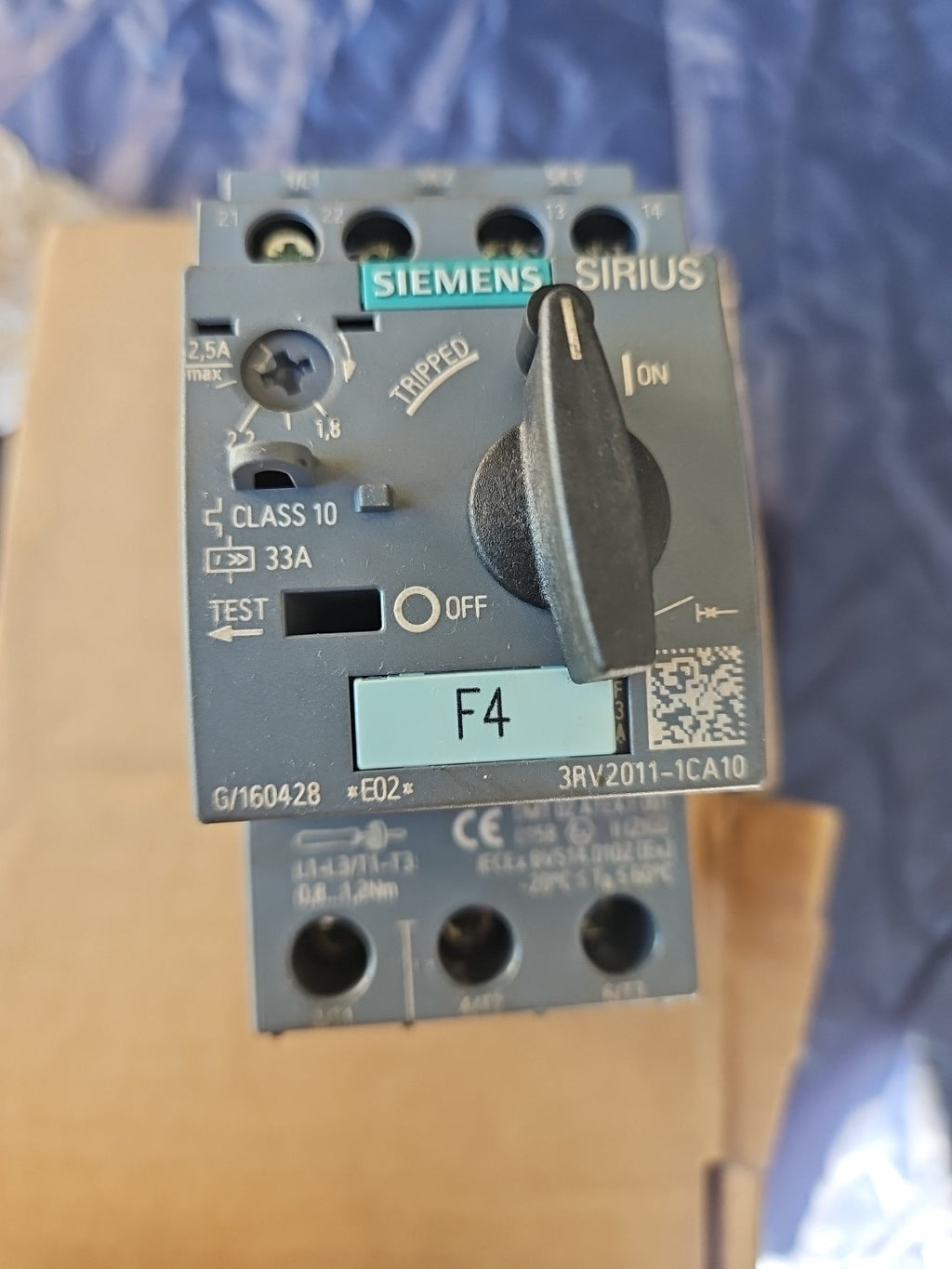 1 x Siemens 3RV2011-1CA10 Leitungsschutzschalter 1.8 - 2.5 A, Motorschutz Tested