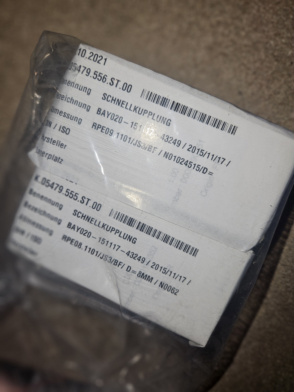 STÄUBLI 1024515 E09.1101/JS3/BF Modulare Schnellkupplung Neu/ovp New Unused