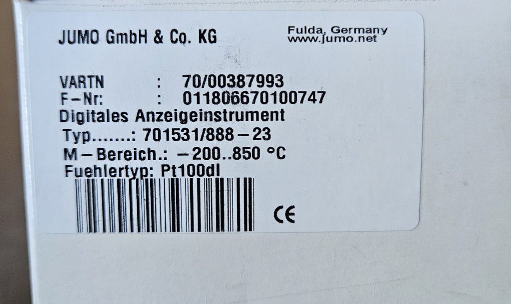 JUMO di 08 Prüf-ID 00604968,   701531/888-23,  70/00387993,AC 110.240V New Neu