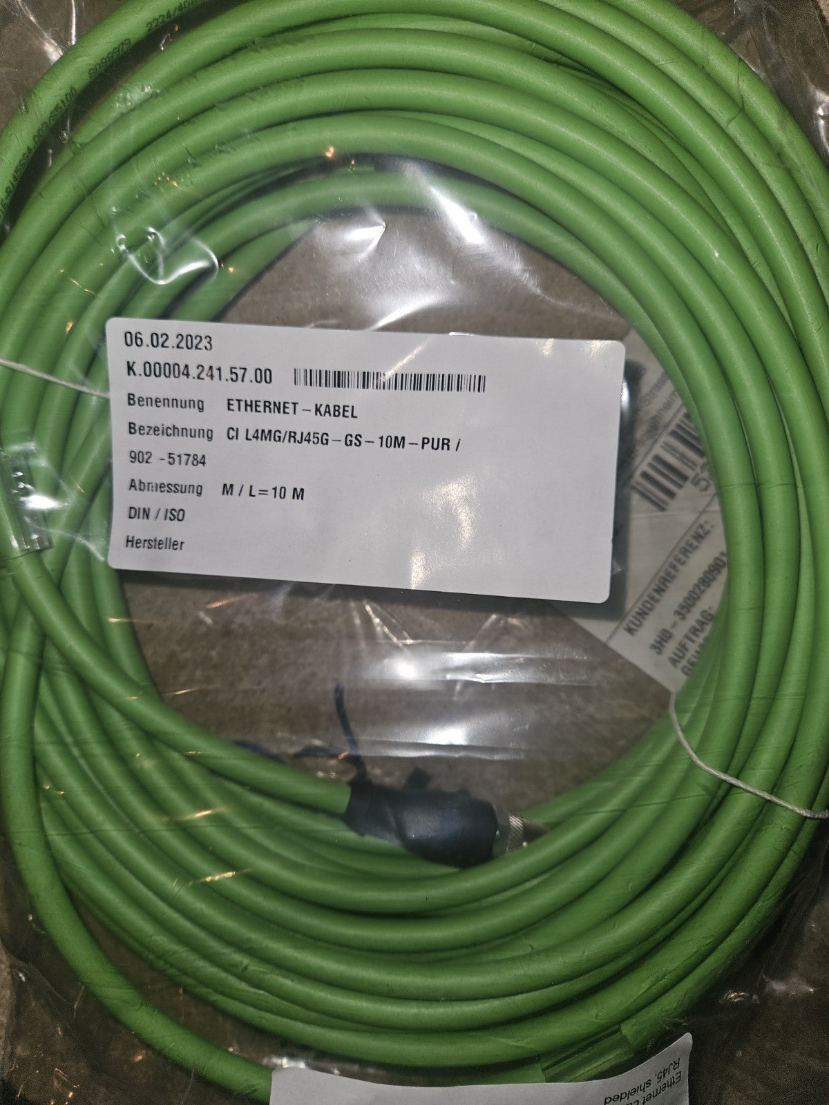 Sensopart Ethernet Cable CI L4MG/RJ45G-GS-10m-PUR, 902-51784,KUKA New Sealed Neu