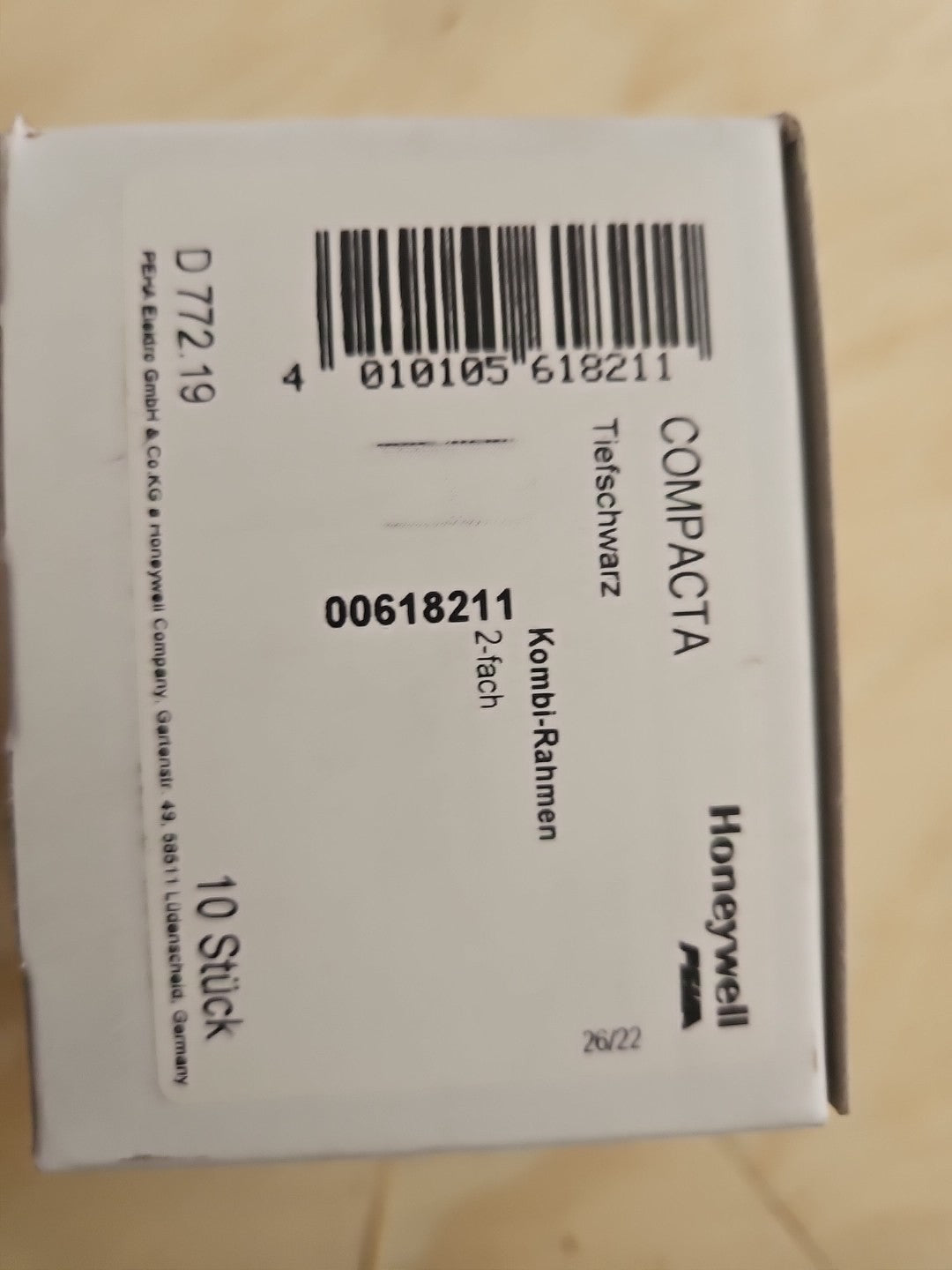 10 x  Peha Rahmen 2-fach D 772.19 IP20 Abdeckrahmen schwarz Blende Abdeckrahmen