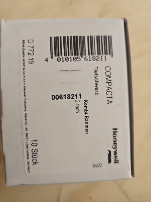 10 x  Peha Rahmen 2-fach D 772.19 IP20 Abdeckrahmen schwarz Blende Abdeckrahmen