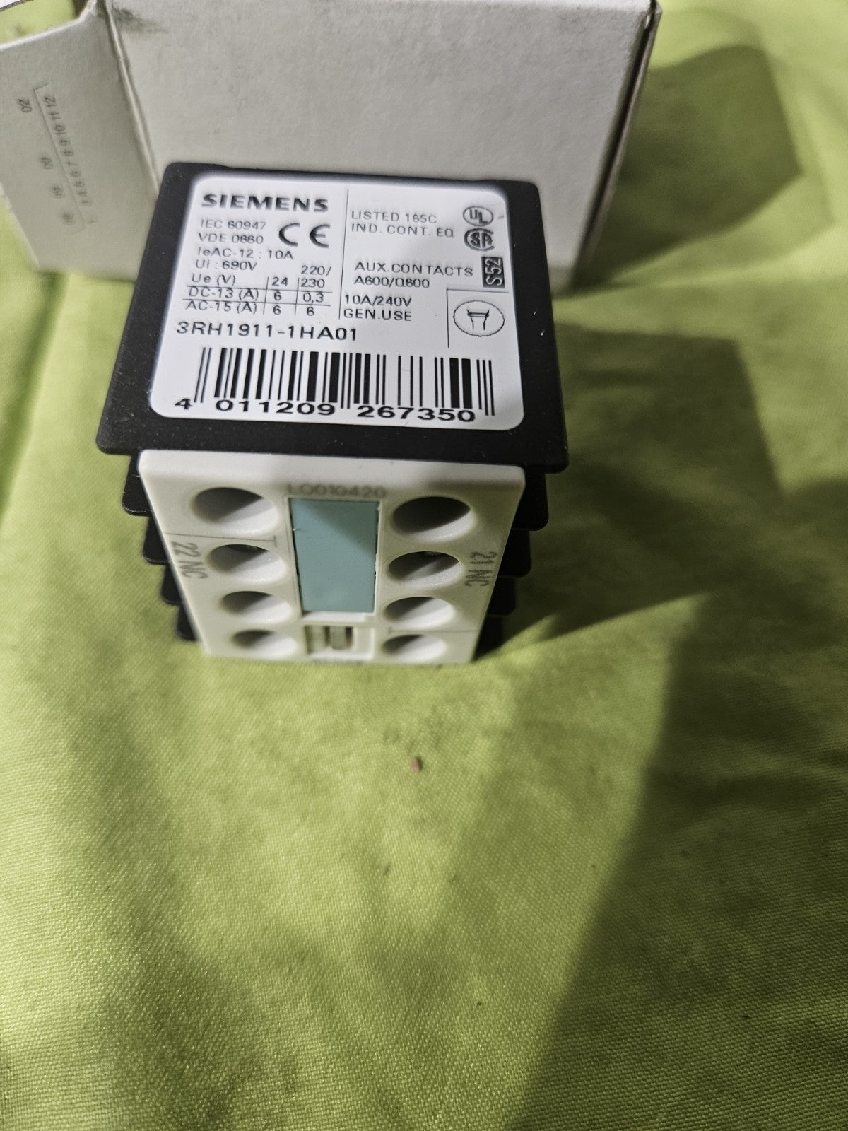 Siemens Hilfsschalterblock 3RH1911-1HA01 auxiliary switch block Neu/ovp, New