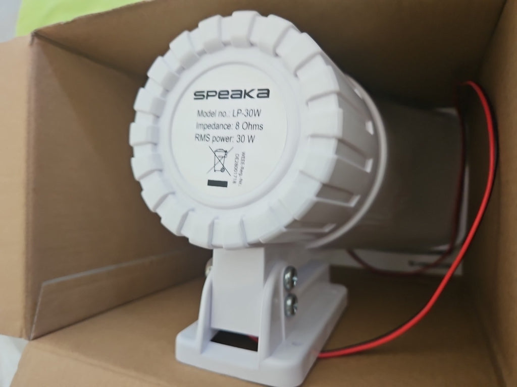 SpeaKa Professional LP-30 Druckkammerlautsprecher 50 W Weiß Neu/ovp Wetterfest