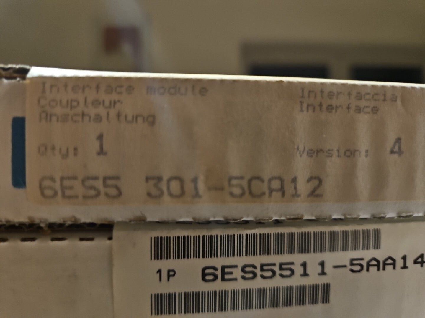SIEMENS SIMATIC S5 Anschaltung 6ES5301-5CA12 E-Stand Version 4 New, Sealed, Nez