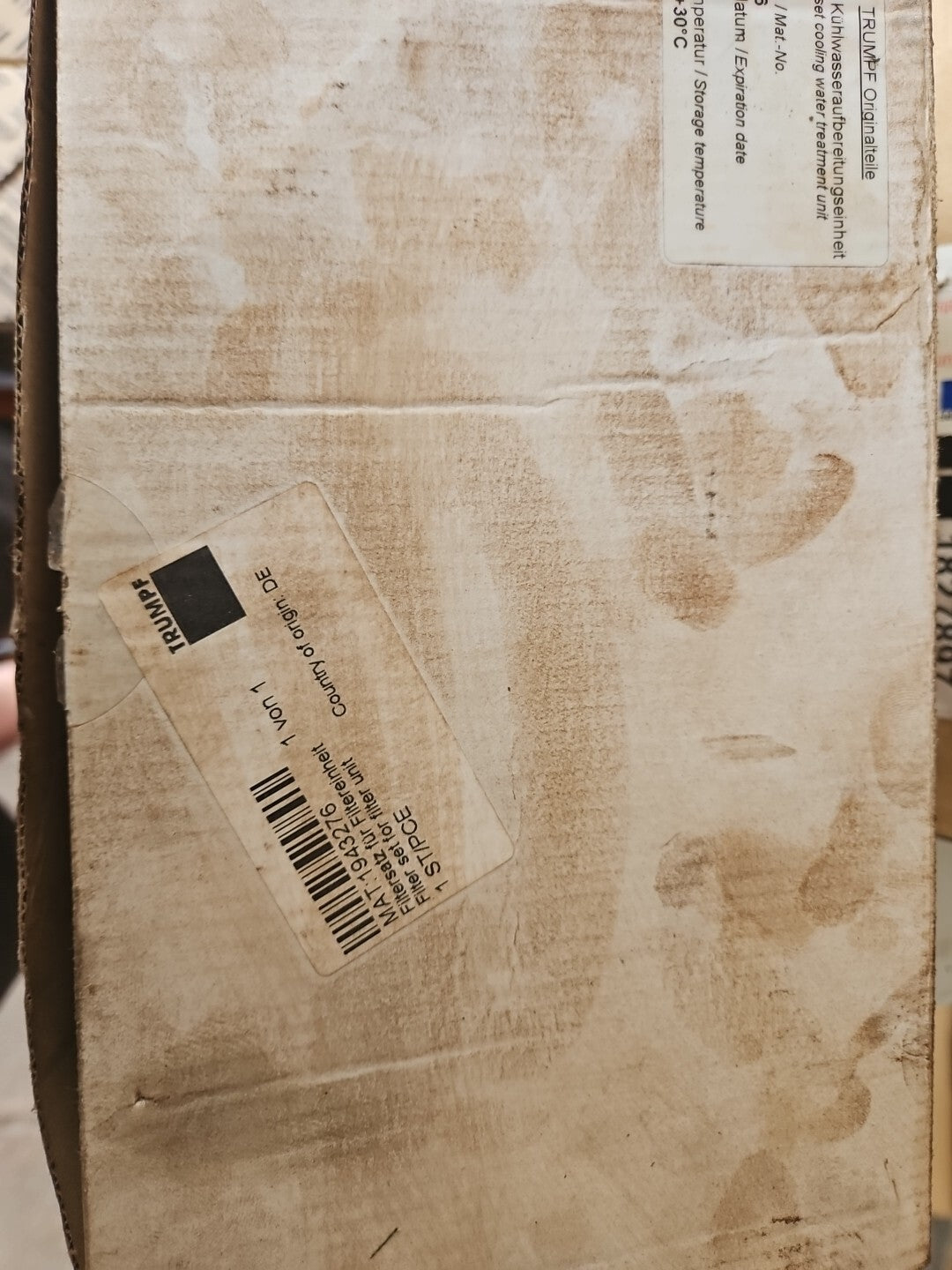 Org. TRUMPF Laser 1943276 Filtersatz, Neu/ovp, Eingeschweißt New ,unused