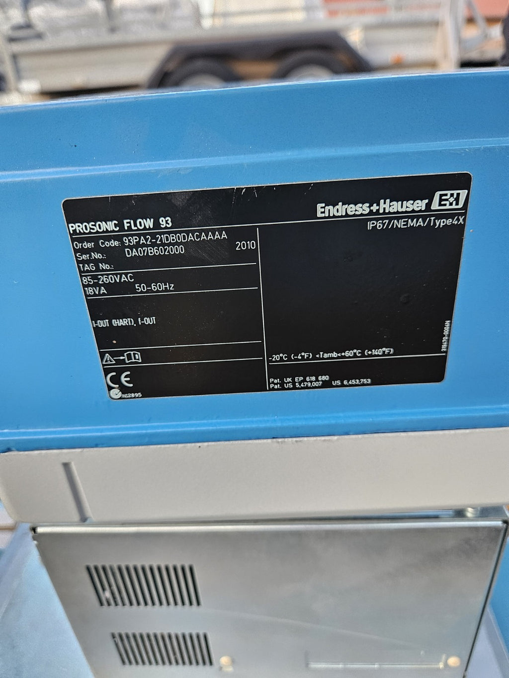 Endress+Hauser Prosonic Flow 93, 93PA2-21DBODACAAAA, Ser.No.:DA07B602000 tested