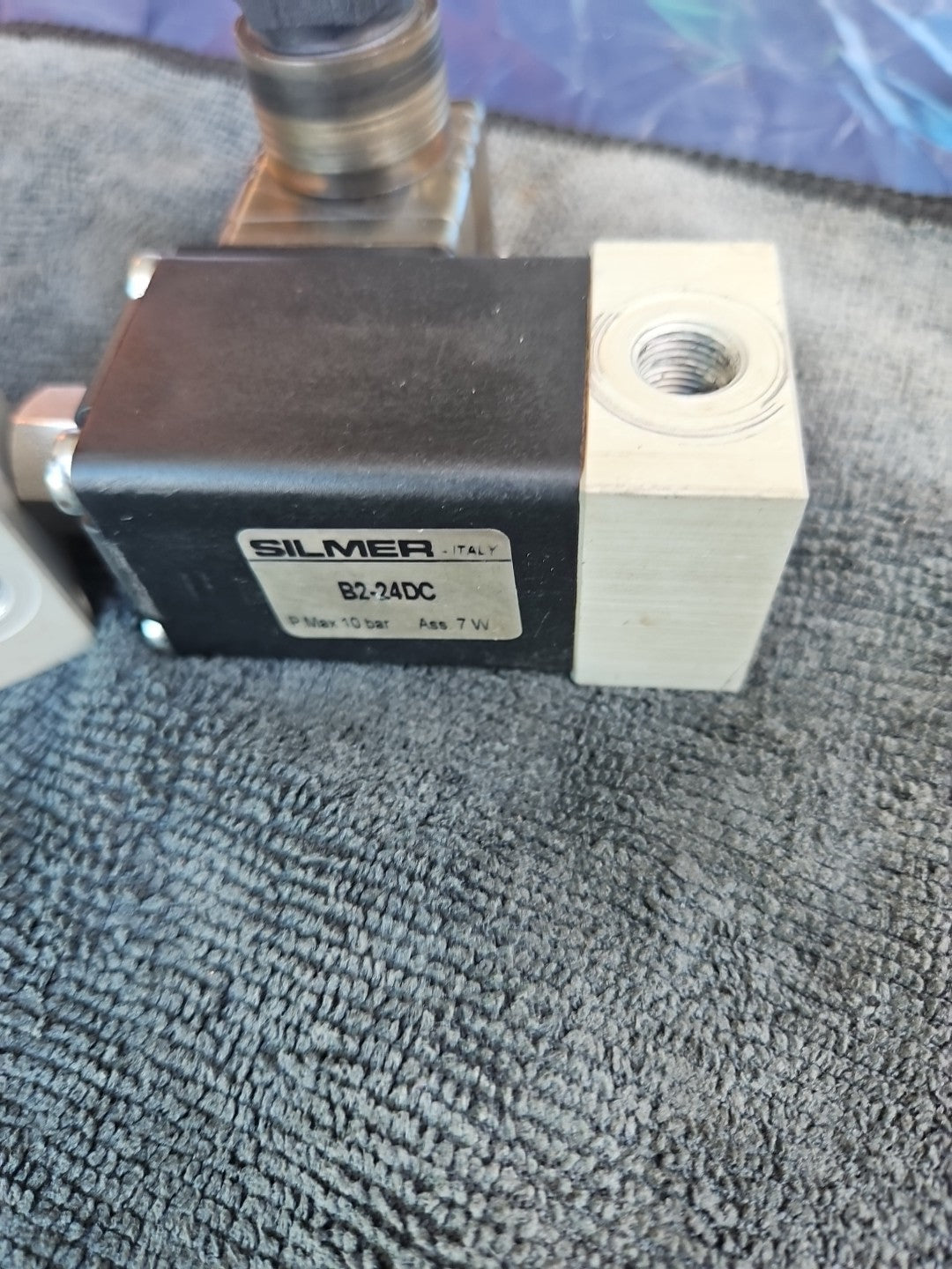 2 x SILMER Valve Ventil B2-24DC Magnetventil Steuerung max.10bar, Tested Working