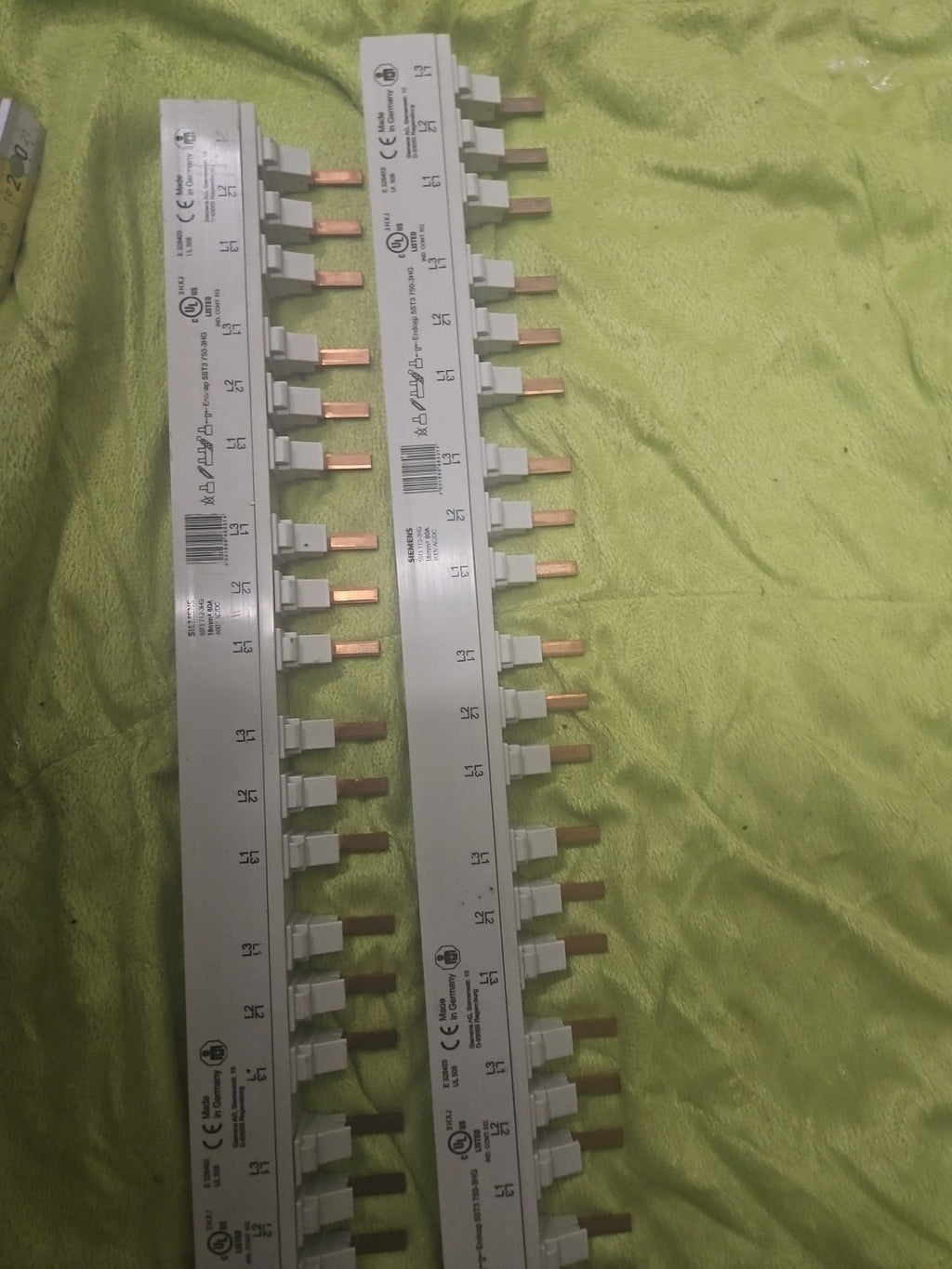 2 x Konvolut Siemens Stiftsammelschiene 5ST3 750-3HG, 5ST37503HG, Neu New Nos