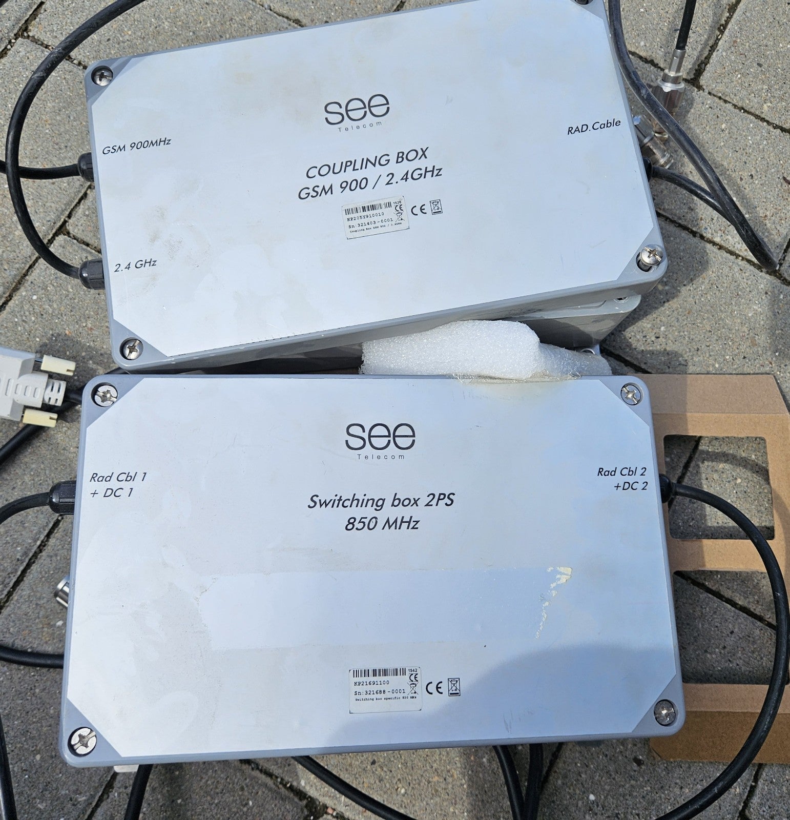RARE SEE Telecom Set: Coupling Box GSM 900/2.4GHz & Switching Box 2PS 850MHz