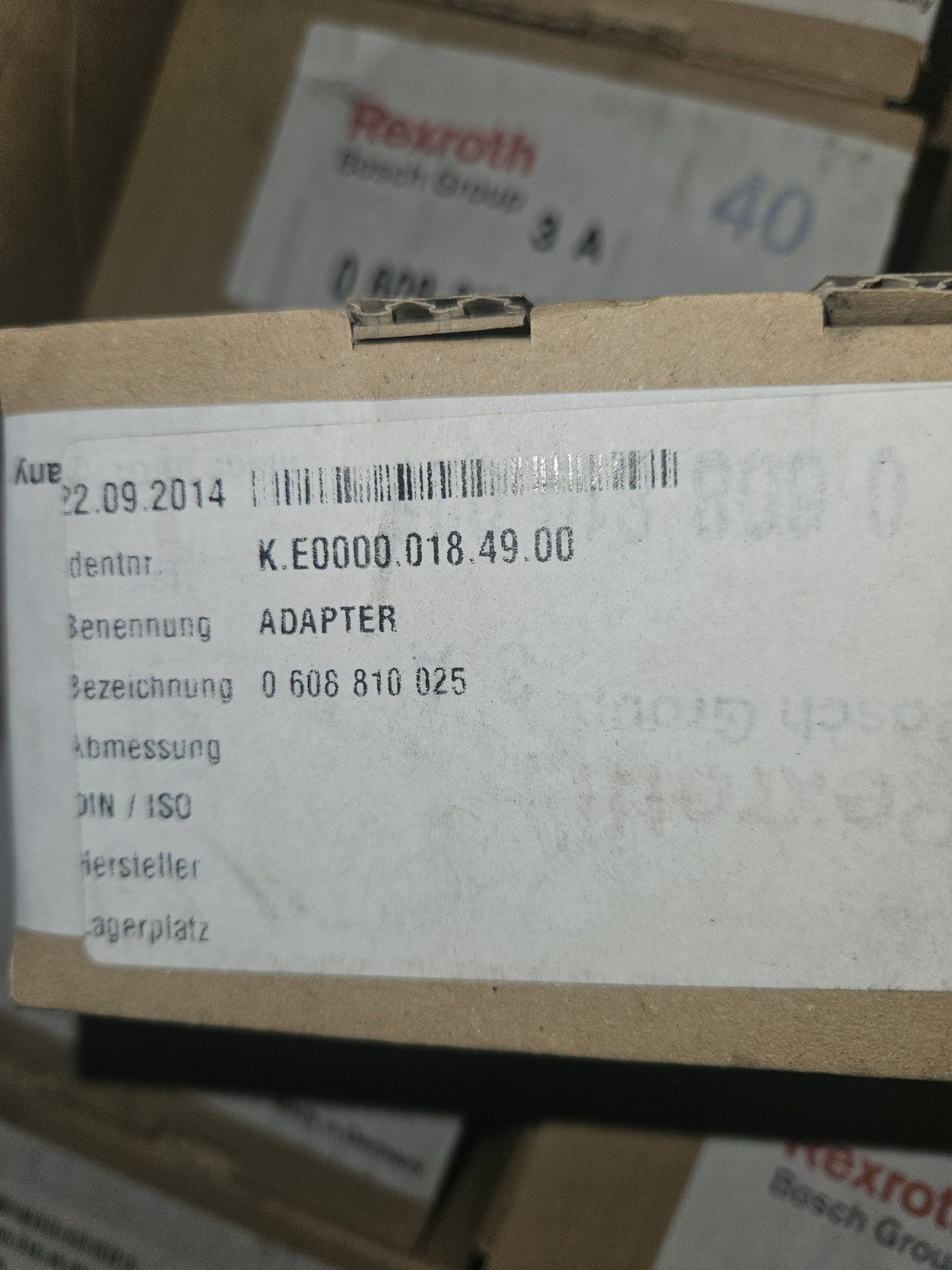 REXROTH 0 608 810 025, ADAPTER 3A SZ3 GE OUTPUT Kugelumlaufspindel, Neu/ovp NIB