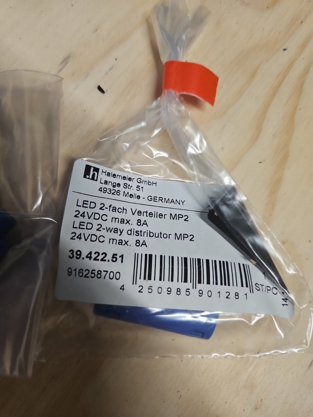 HALEMEIER LED 2-fach Verteiler MP2-2Y 24VDC, 39.422.51 Neu/ovp Sealed New Unused