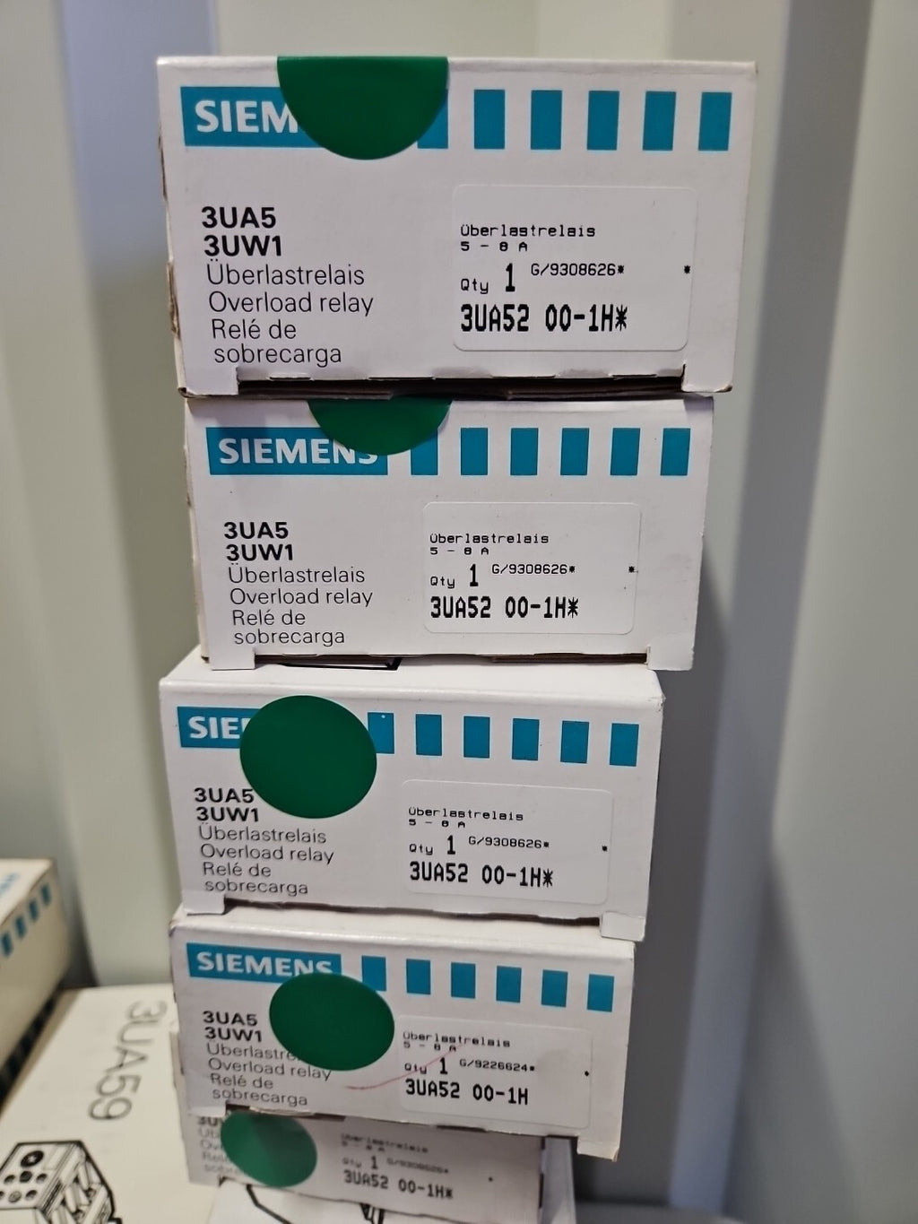 1 x Siemens Überlastrelais 3UA5200-1H 3UA52 00-1H Relais Overload relay 5-8A New