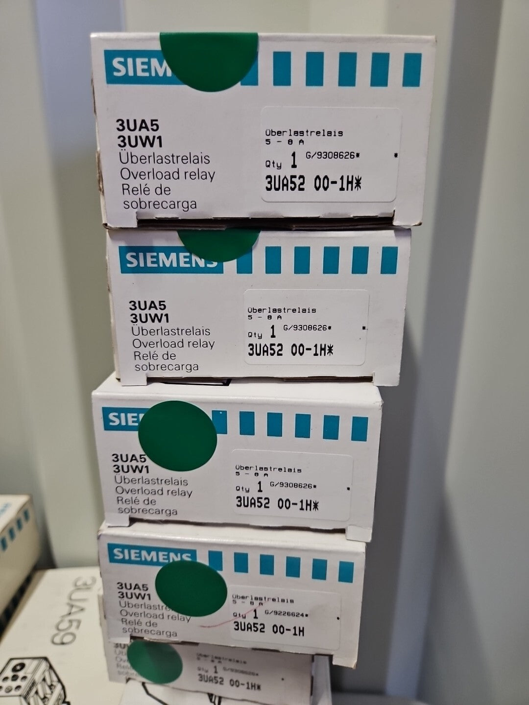 1 x Siemens Überlastrelais 3UA5200-1H 3UA52 00-1H Relais Overload relay 5-8A New