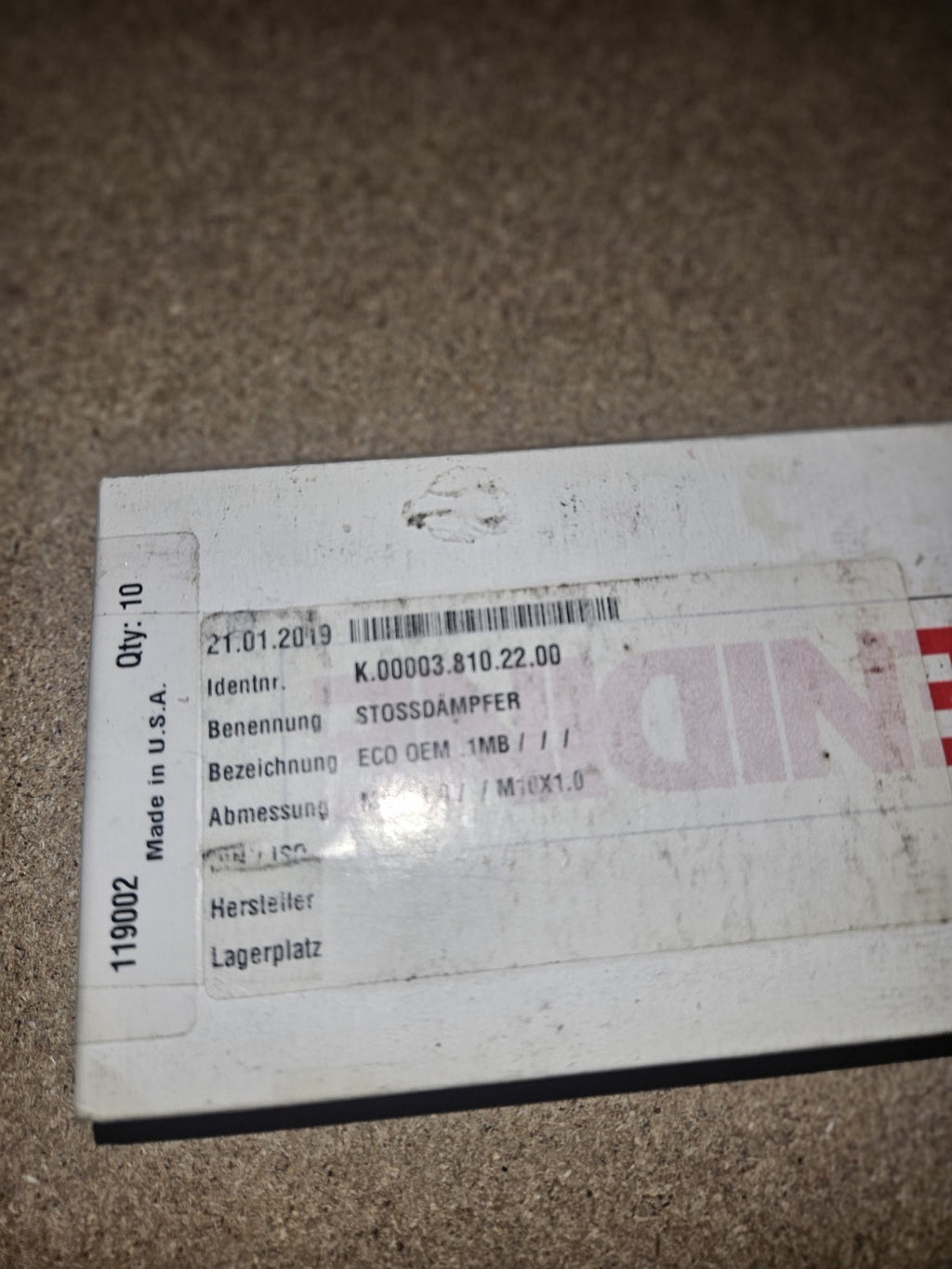 Enidine BM21779 Stoßdämpfer Dämpfer Shock Absorber Eco OEM 1.0MB, Platinum NEU