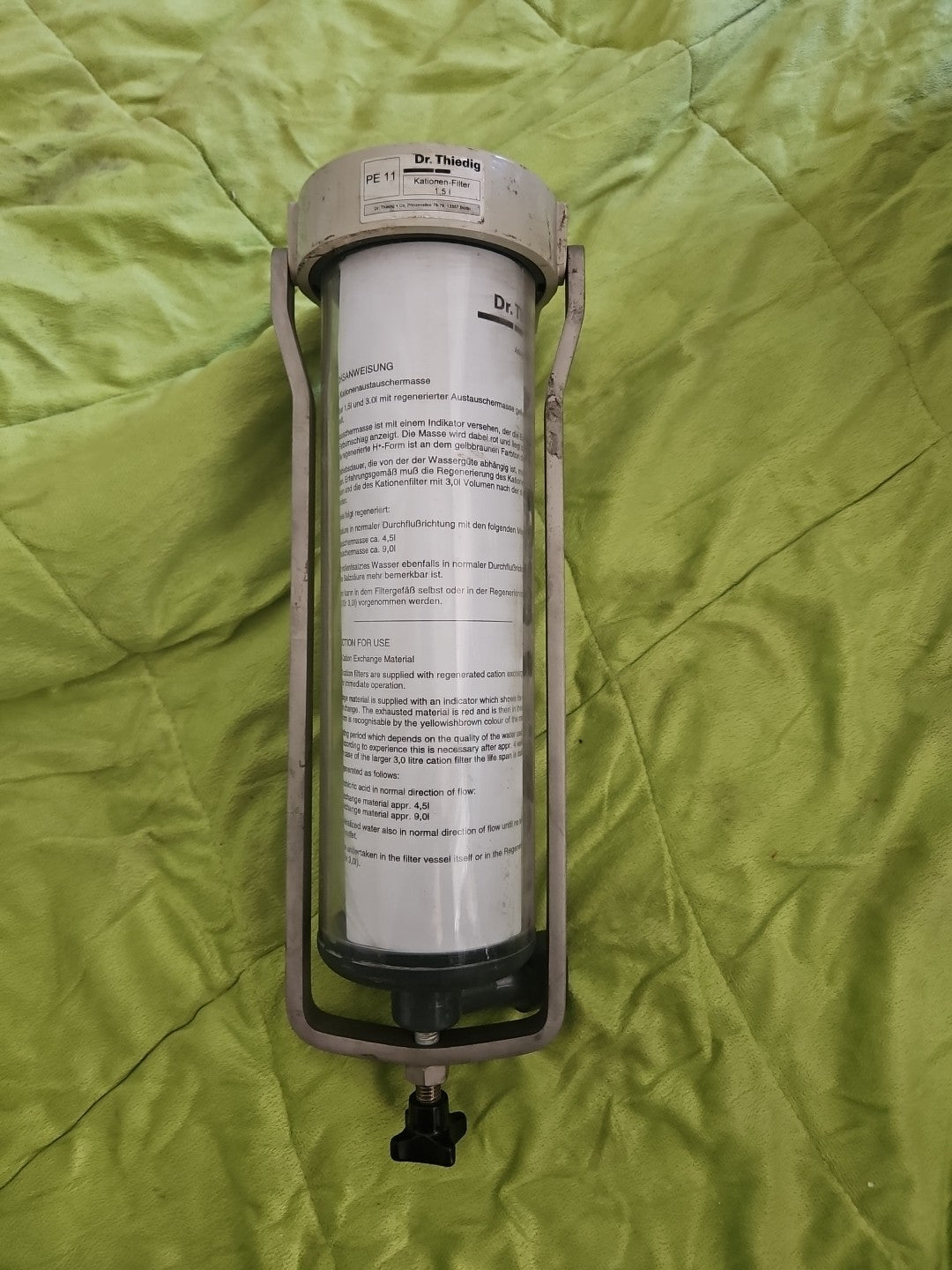 Dr. Thiedig PE 11 Kationen-Filter 1,5l, Cation FILTER -unused-new Old Stock Neu