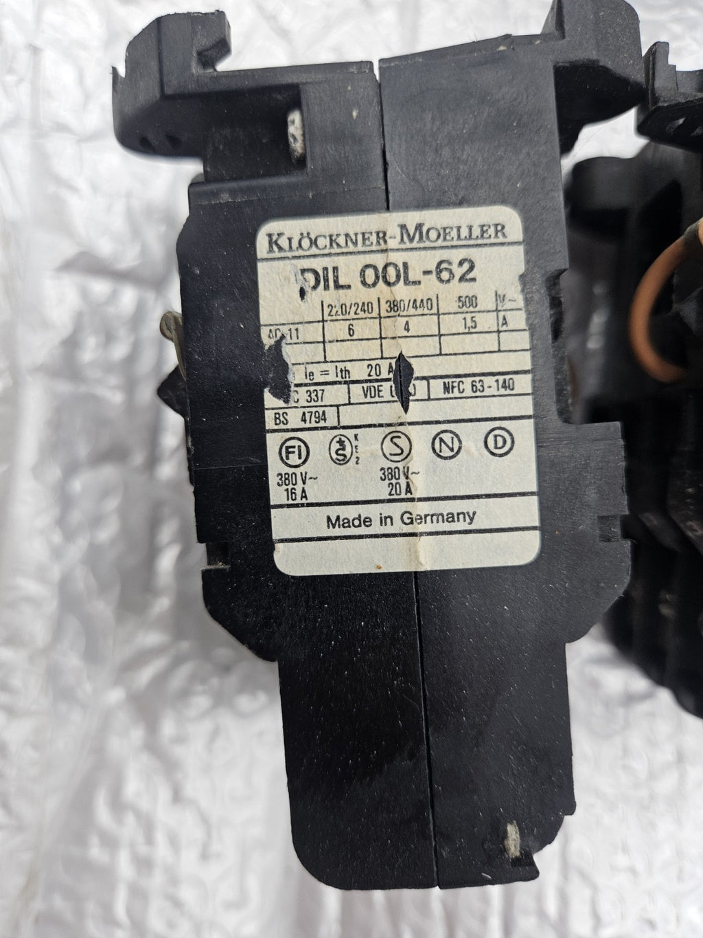4 x Kloeckner Moeller DIL00L-62 Schütz contactor Used working