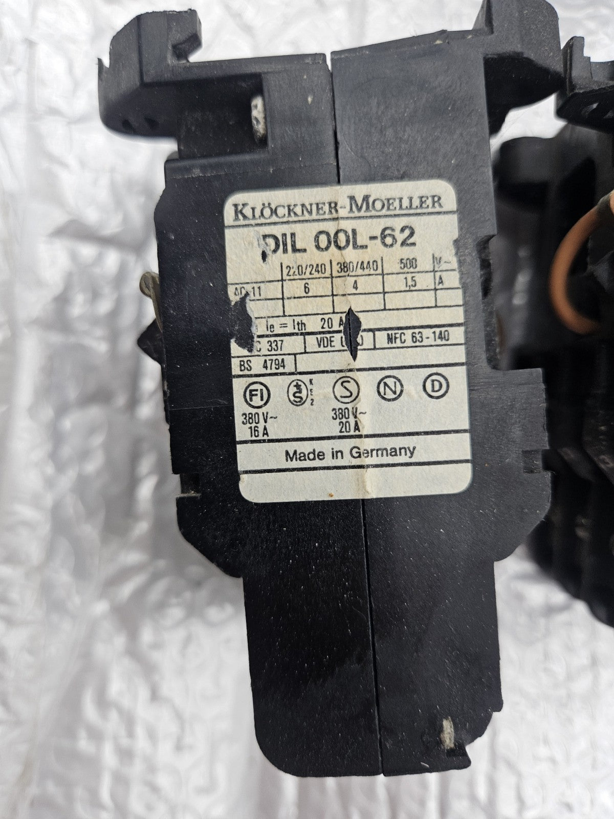 4 x Kloeckner Moeller DIL00L-62 Schütz contactor Used working