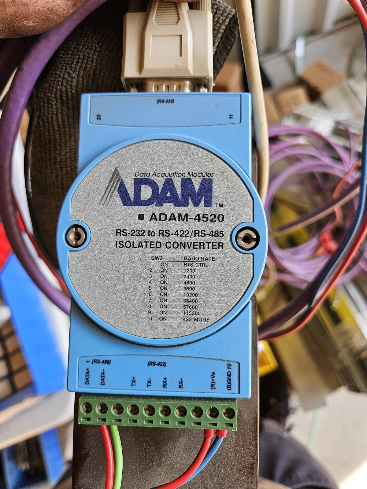 1 x Advantech Adam-4520 Schnittstellenwandler RS-232 bis RS-422/RS-485 Konverter