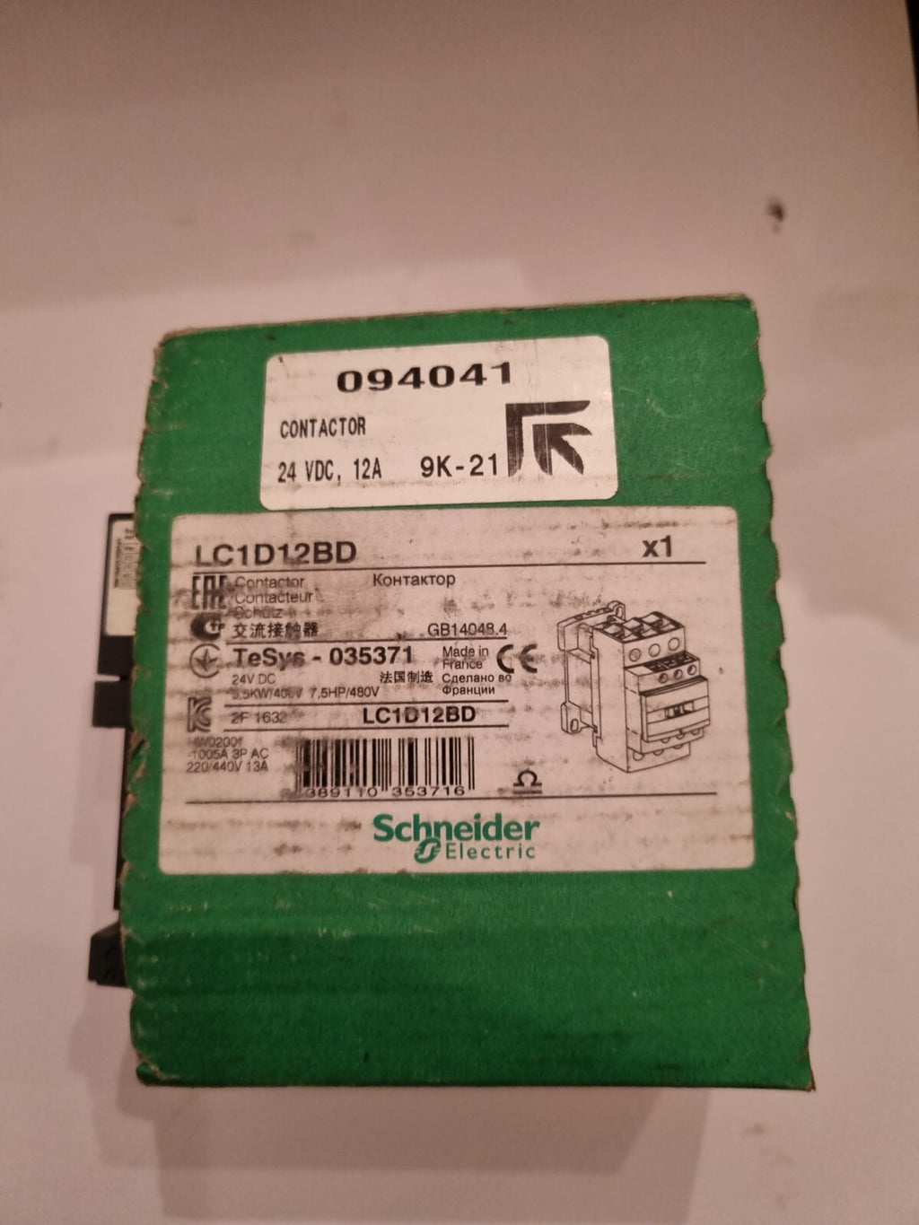 Schneider Electric 035371 TeSys Control Schütz LC1D12BD Contactor
