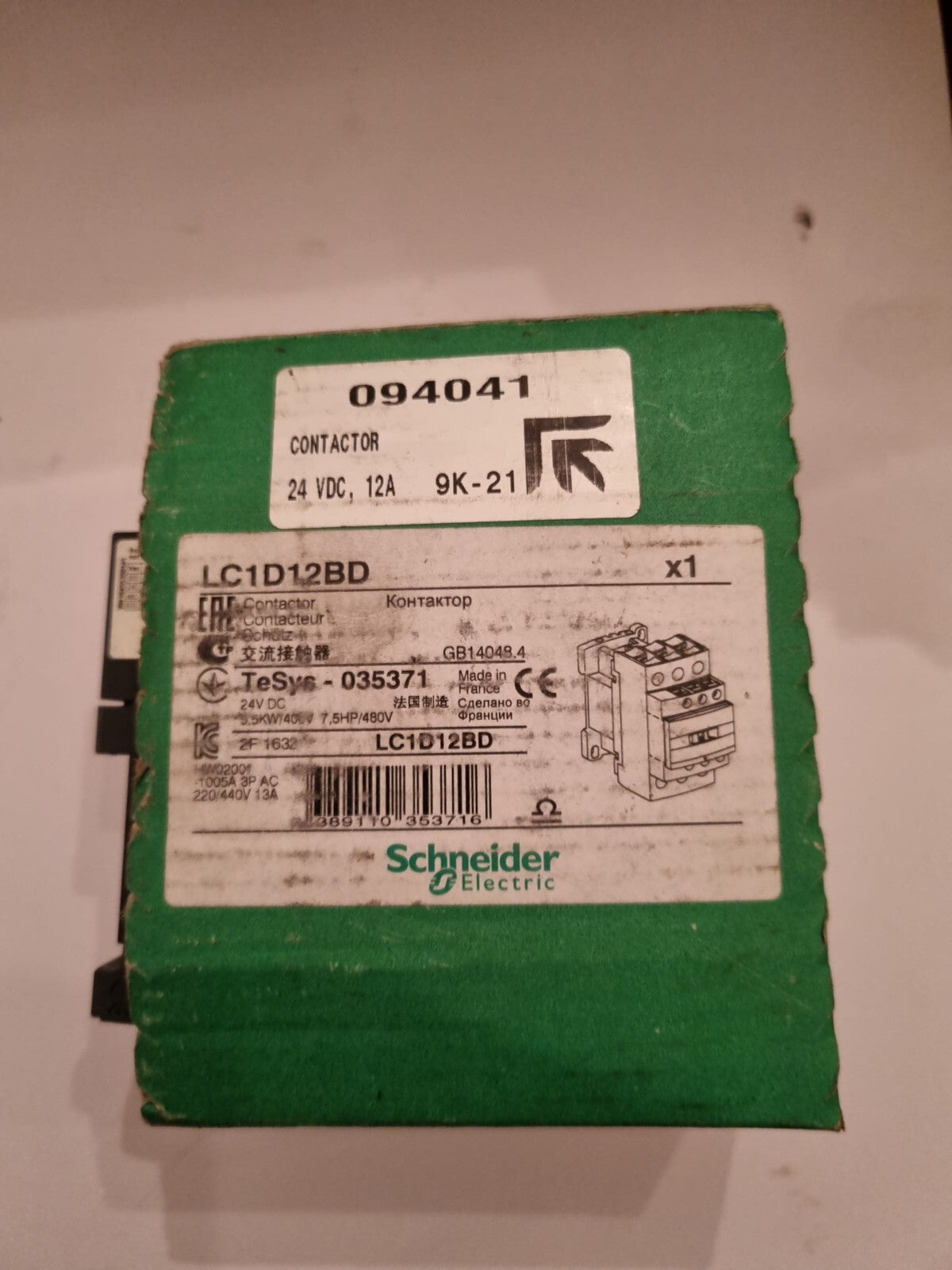 Schneider Electric 035371 TeSys Control Schütz LC1D12BD Contactor