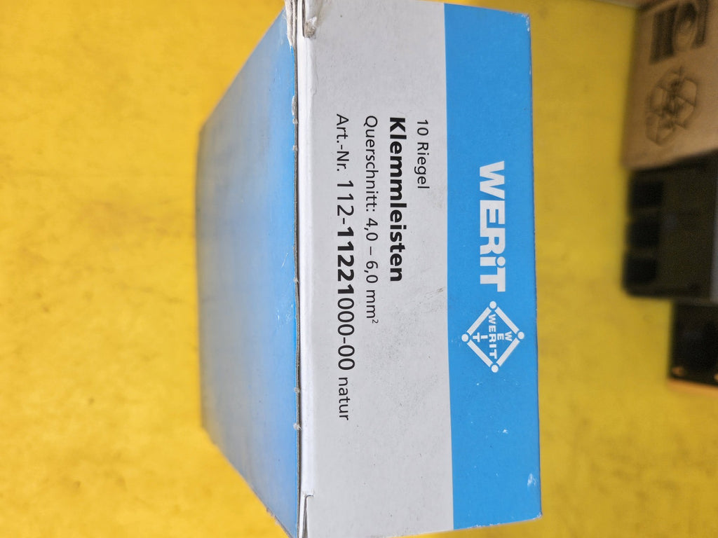 10x Werit 112-11221000-00 Klemmleisten 4-6mm, Abzweigleiste,Lüsterklemme Neu/ovp