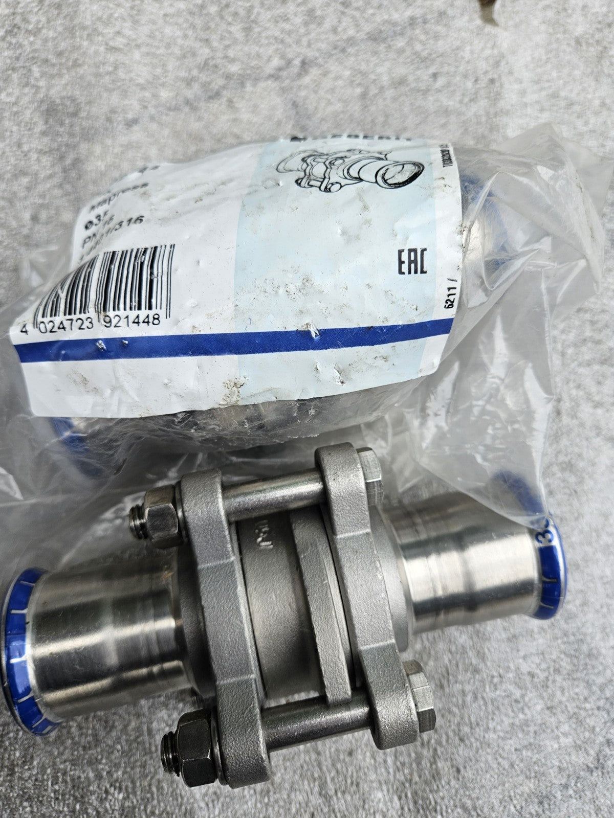 GEBERIT MAPRESS EDELSTAHL ES Rückschlagventil 35 mm, geflanscht Neu Unbenutzt