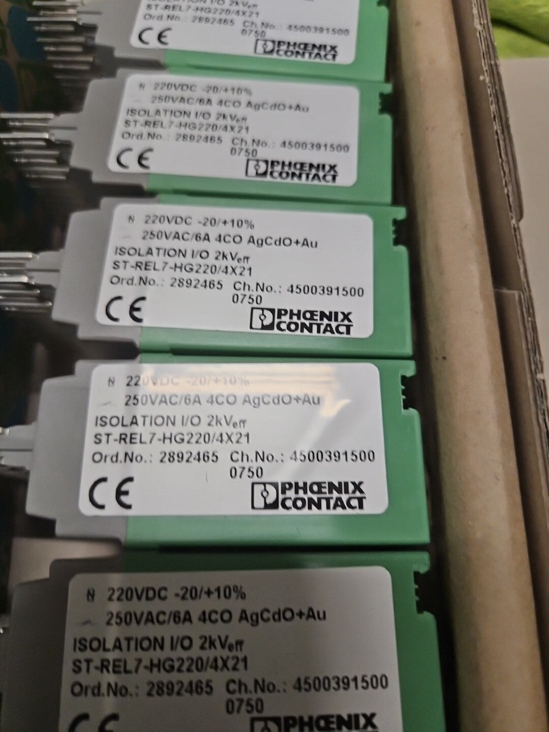 5 x Phoenix Contact Relaismodul ST-REL7-HG220/4X21; Neu/ovp, New In Box