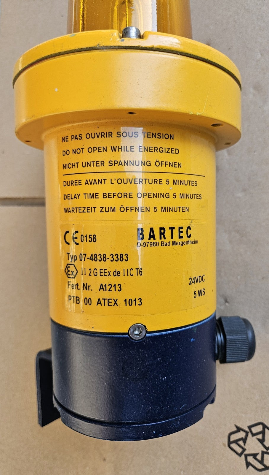 1 x BARTEC 07.4838.3383 EEx-Blitzleuchte II 2 G EEX de IIC T6 , NEU, NEW, unused