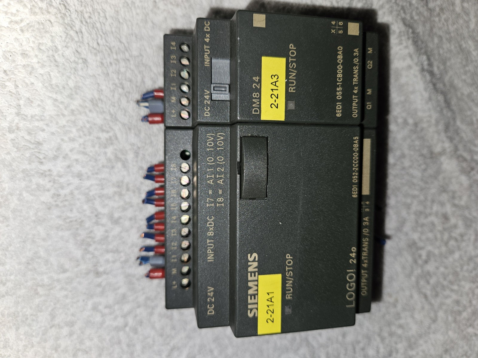 Siemens LOGO! 6ED1 052-2CC00-0BA5 + 6ED1 055-1CB00-0BA0 Used, Fully Working