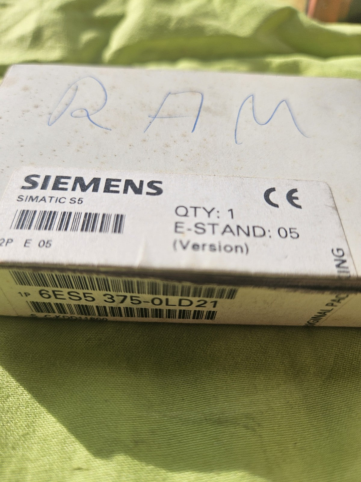Siemens 6ES5 375-0LD21, Memory.Module, SPEICHERMODUL NEU/OVP new In Box Unused
