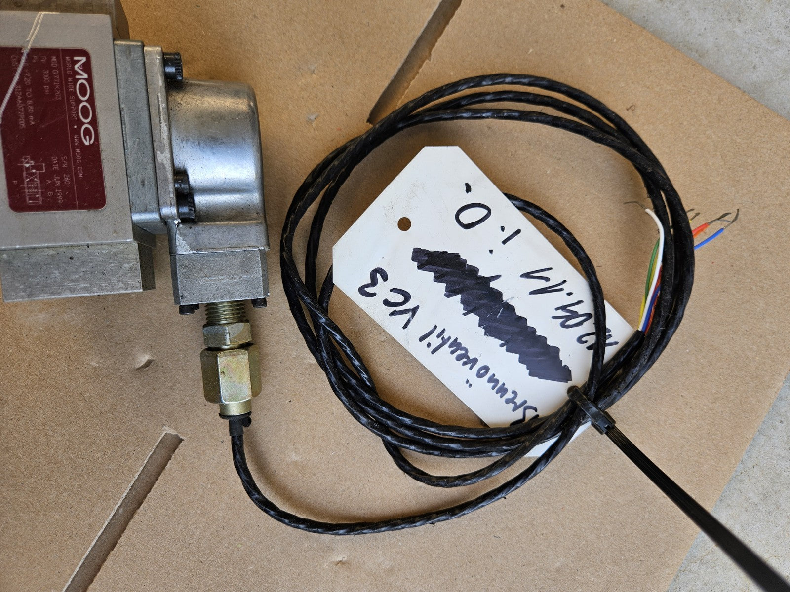 MOOG G771K203 FLOW SERVO CONTROL VALVE GE 312A6077 P5, New Nos Ovp Unused Neu