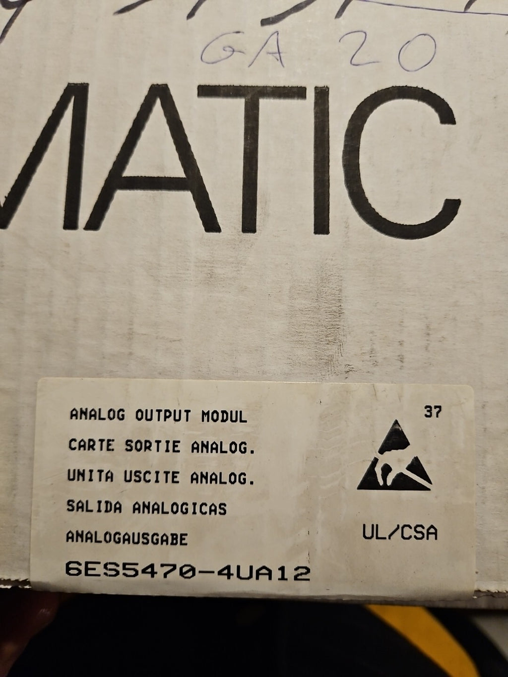 1xSiemens Simatic S5 6ES5458-4UA12 Digital Output Module E-Stand 01 * NEU+Siegel