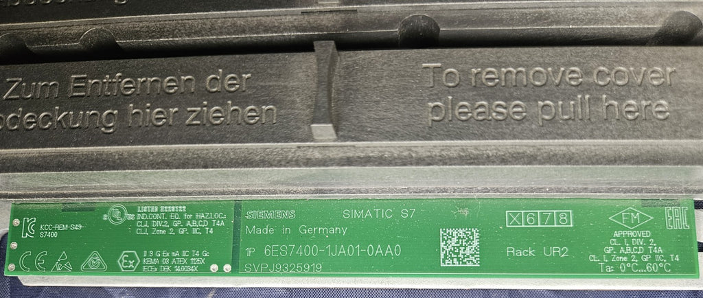 Siemens SIMATIC S7-400 UR2 Rack 6ES7400-1JA01-0AA0 + 6ES7407-0DA02-0AA0