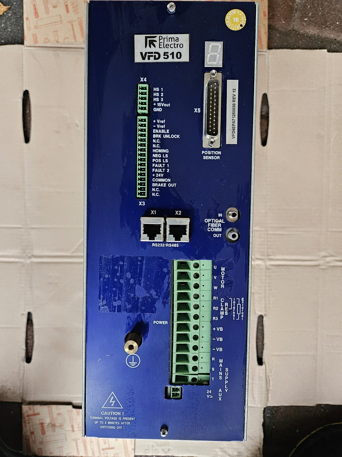 PRIMA ELECTRO VFD510 VFD4EPA71250030, Refurbished, Worldwide Shipping, Like New