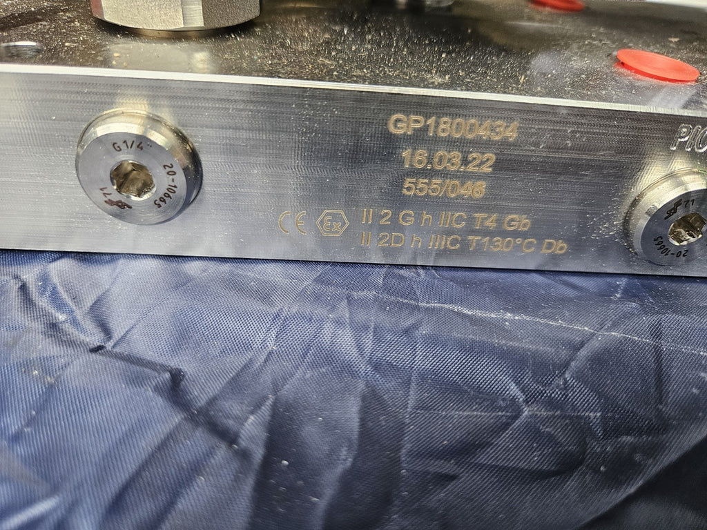 GSR Edelstahl Hydrauliksteuerblock Steuerblock Hydraulikblock Exschutz Neu/ovp 