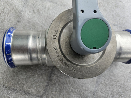 1 x Geberit Mapress Edelstahl Kugelhahn mit Betätigungshebel 94958,Neu/Unbenutzt